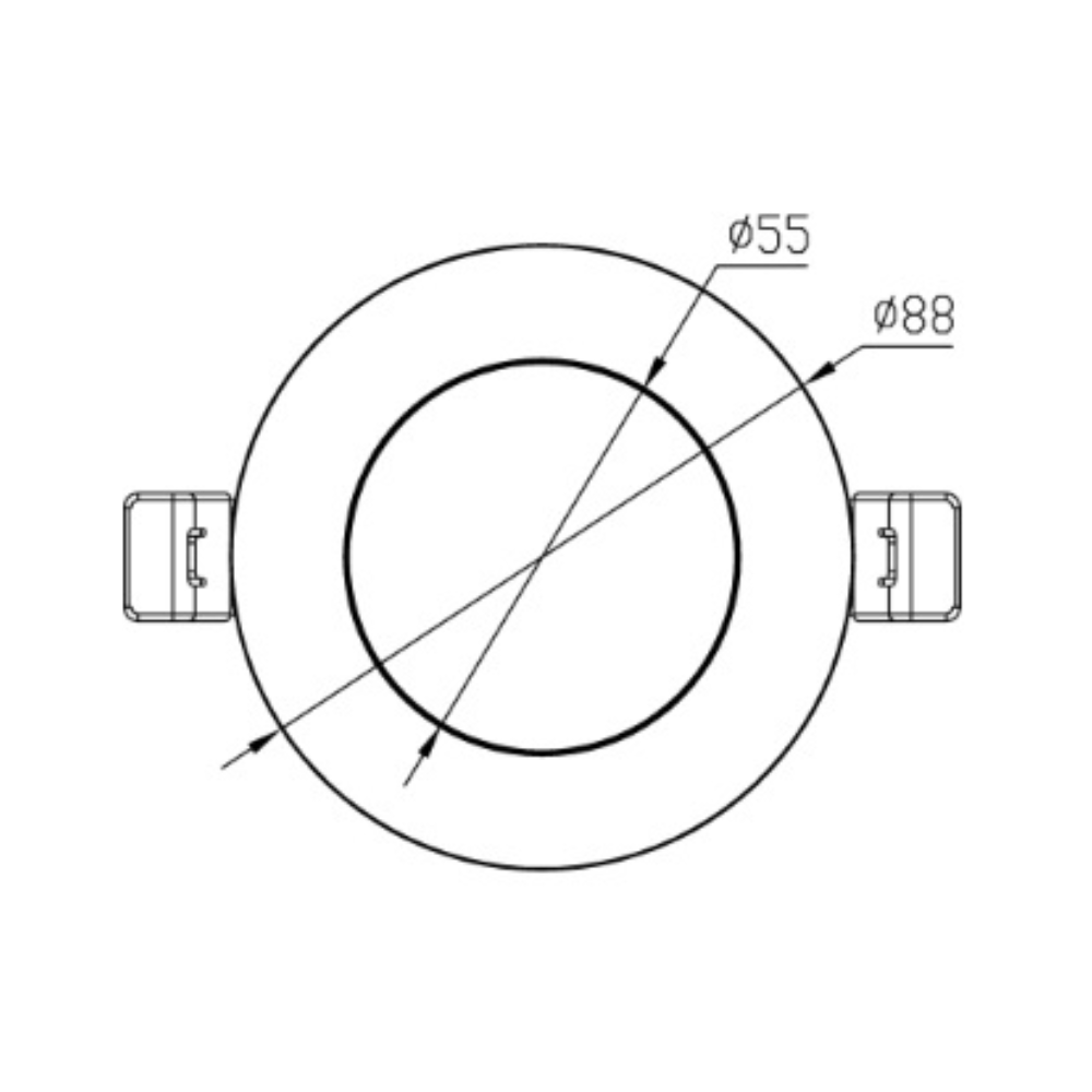 DOWNLIGHT REDONDO CCT 4,5W 470LM IP65 50º Ø88mm LED7