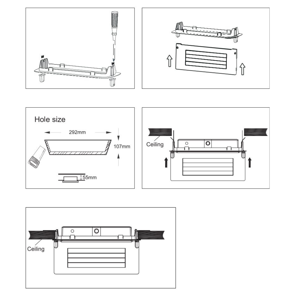 Placa Específica P/ Luz de Emergência TM507 C/ Autocolante