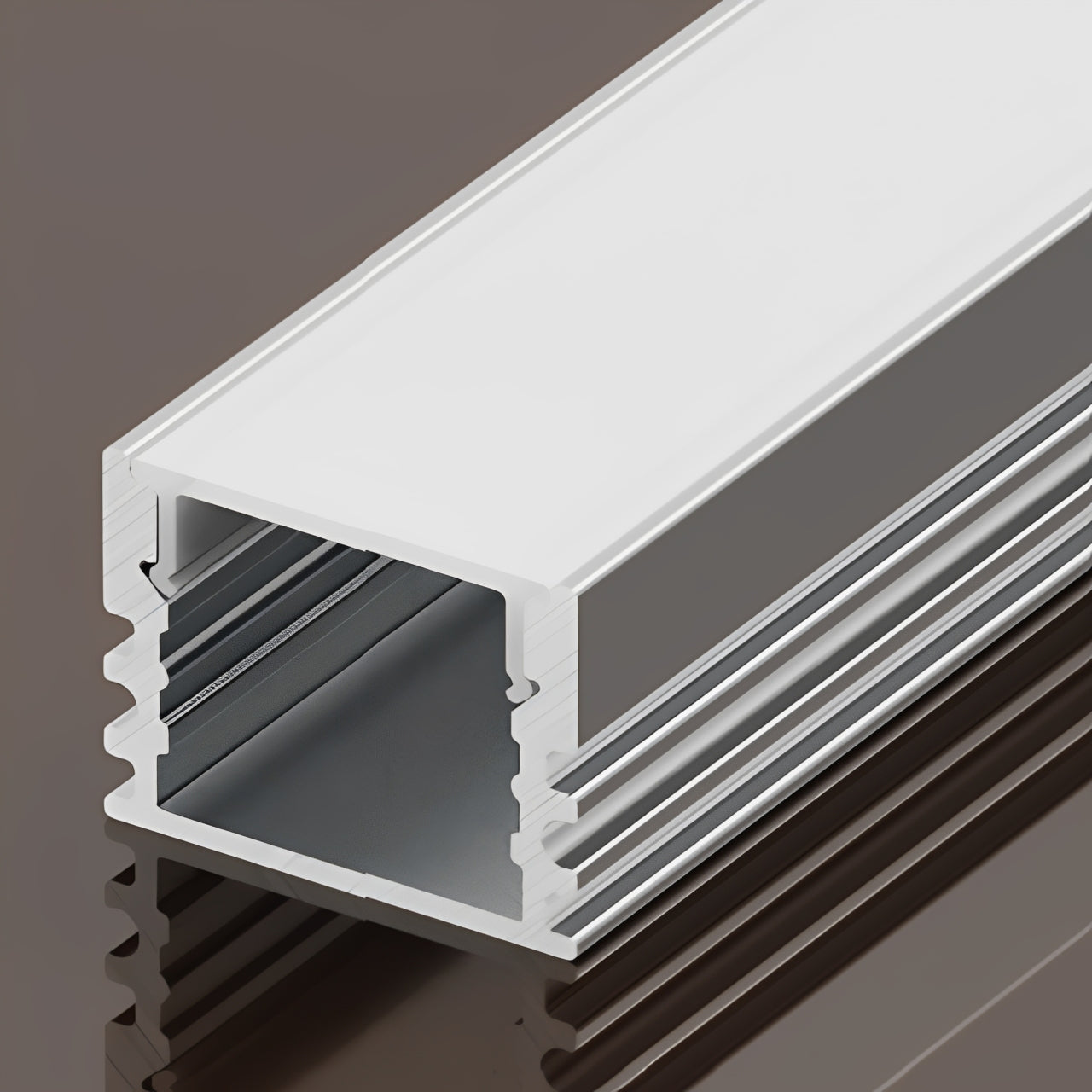Calha Alumínio sem Abas Para Fita LED Com Difusor L16mm*H12mm 2 Metros