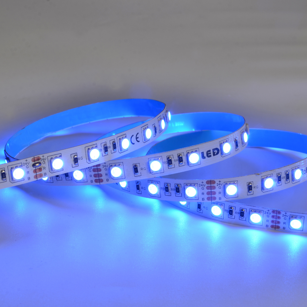 Fita LED RGB 5050 60Leds/M 12W 700LM 10MM 24V 5M IP20 LED7
