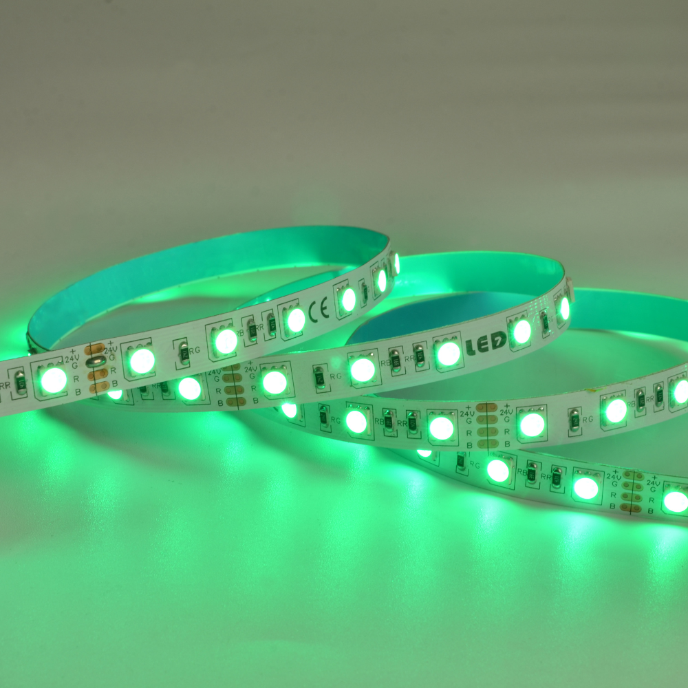 Fita LED RGB 5050 60Leds/M 12W 700LM 10MM 24V 5M IP20 LED7
