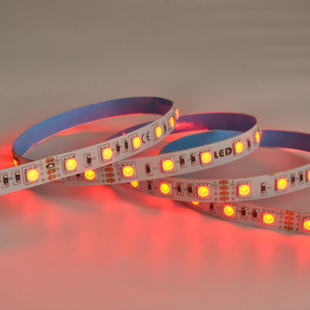 Fita LED RGB 5050 60Leds/M 12W 700LM 10MM 24V 5M IP20 LED7