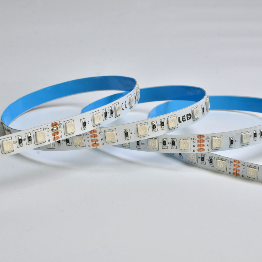 Fita LED RGB 5050 60Leds/M 12W 700LM 10MM 24V 5M IP20 LED7