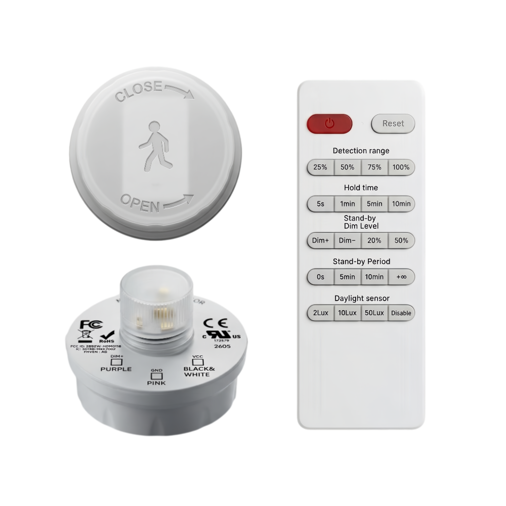 Sensor para Campânula LED Série HB com Comando – Controlo de Movimento