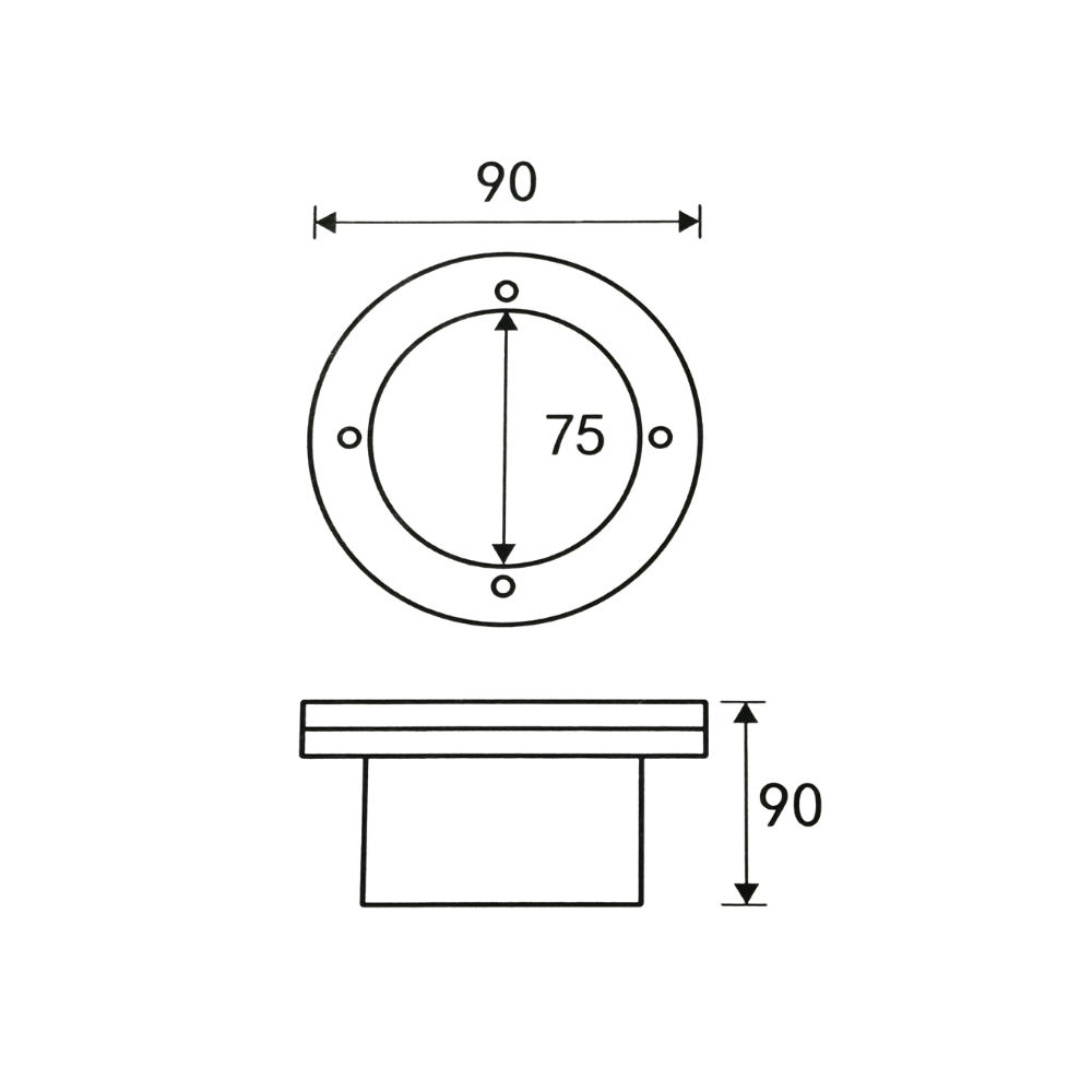 Balizador LED Redondo 3*1W 6000K IP65 - iLed7.com