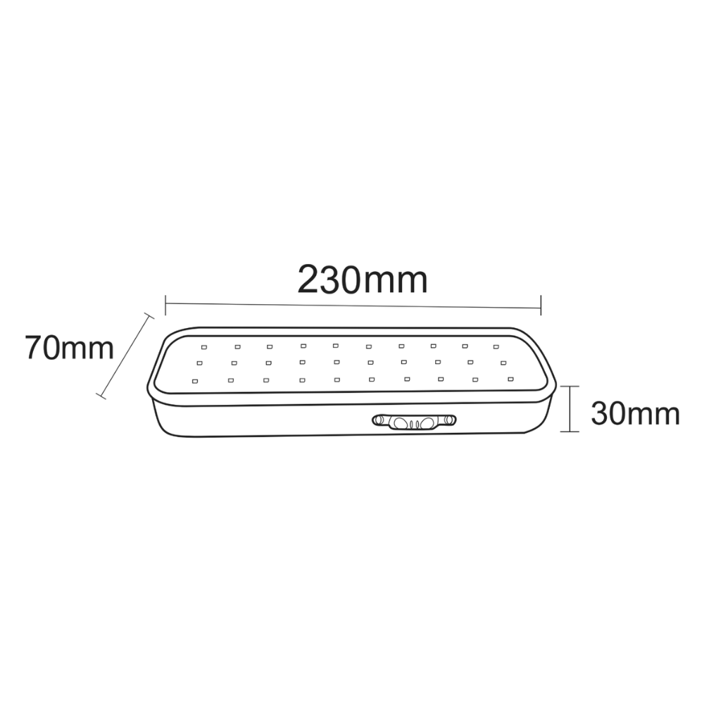 Luz de Emergência 3W 4000K 180LM IP65 Permanente/Não Permanente LED7