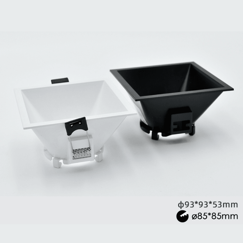 Aro Quadrado Downlight p/ Lâmpadas GU10 - iLed7.com