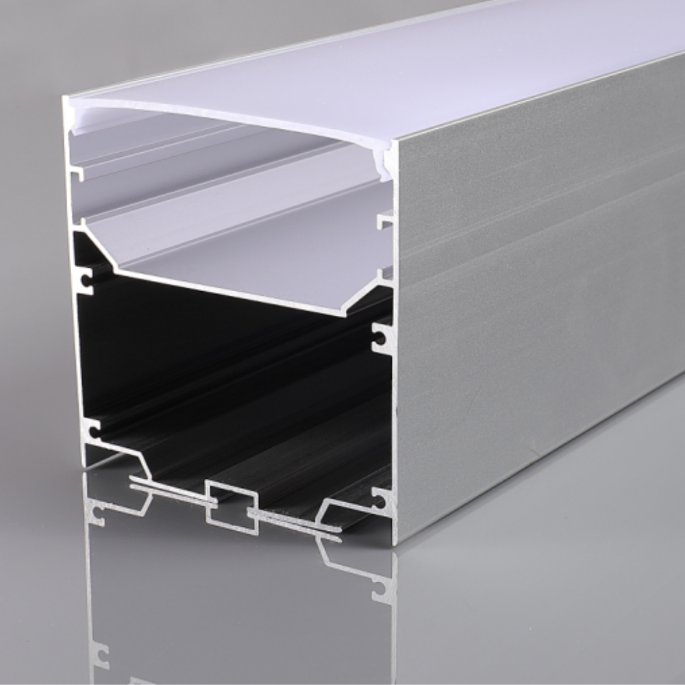 Perfil de Alumínio Retangular c/ Tampa 7575 2Metros p/ Fita LED - iLed7.com