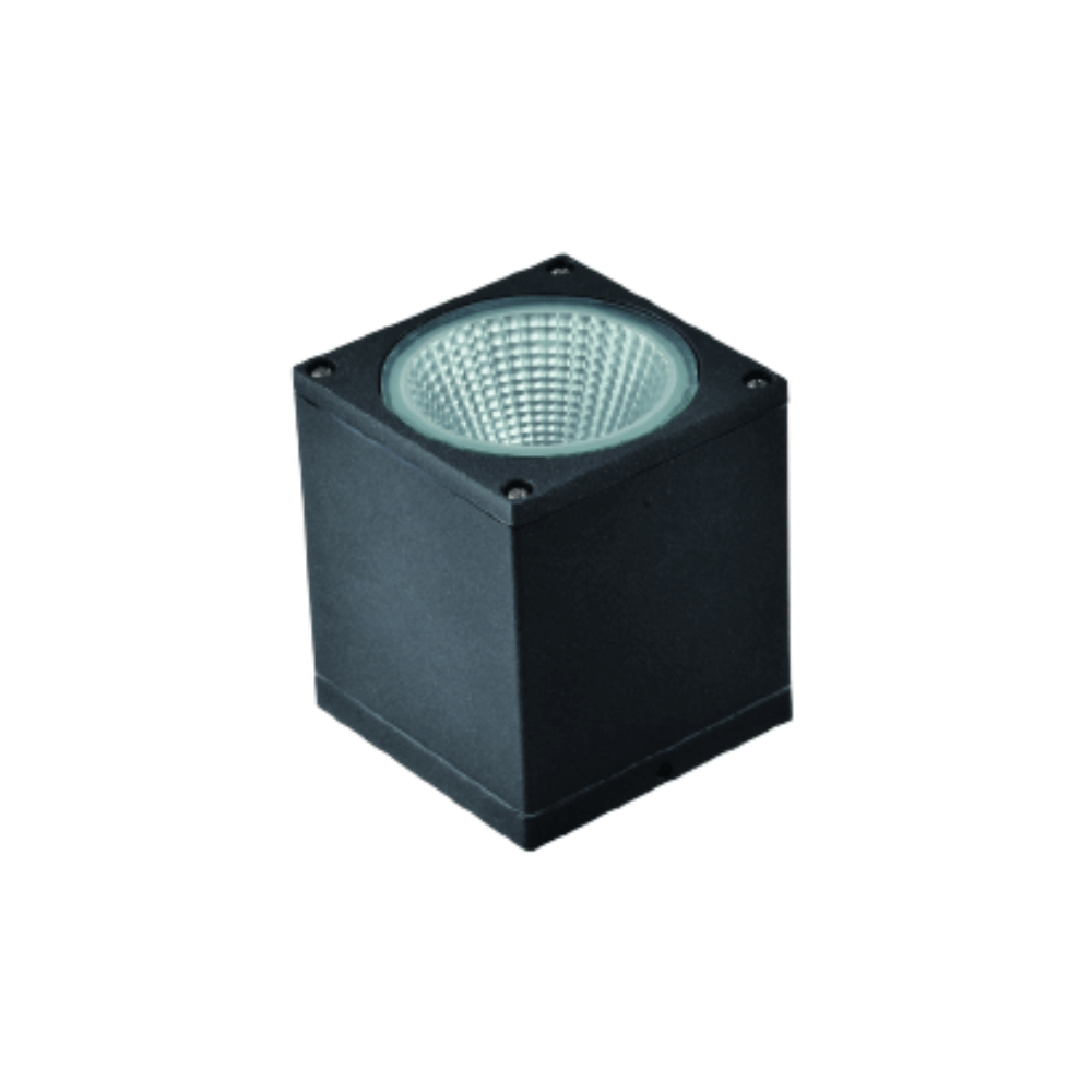Aplique Cubo Cinza 7W 4000K 700lm IP54 - iLed7.com