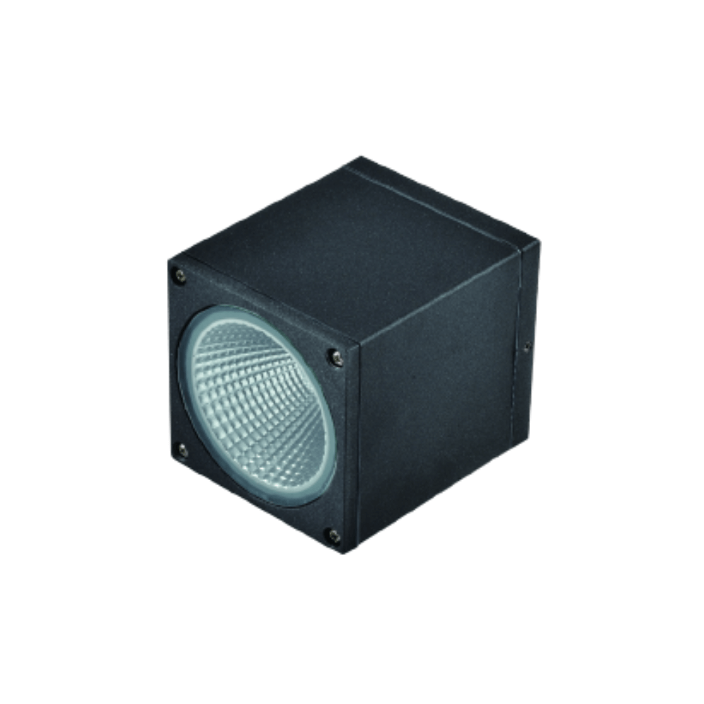 Aplique Cubo Cinza 7W 4000K 700lm IP54 - iLed7.com