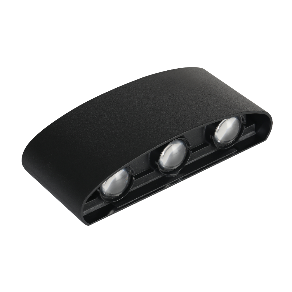 Aplique de Parede LED "Sidney" 6W 600LM 3000K Preto PVC IP65