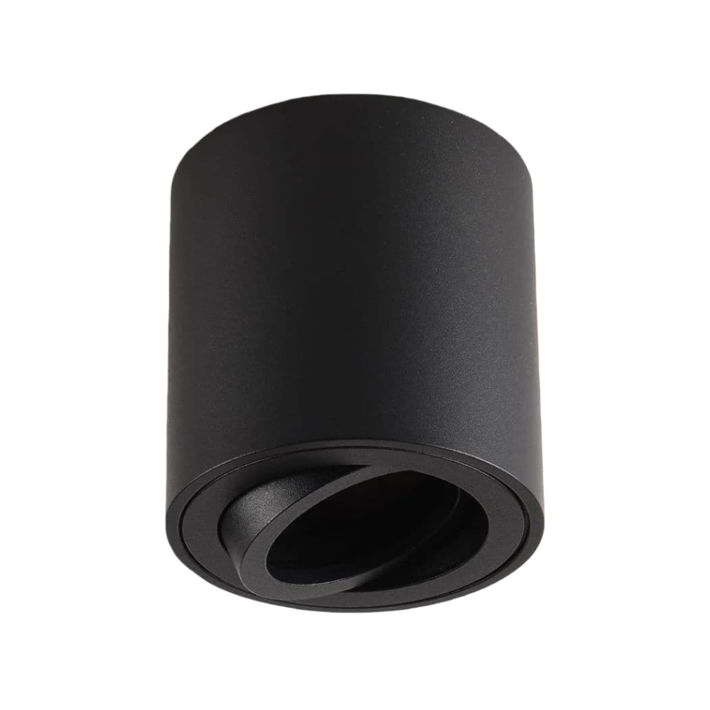 Aplique de Teto Cilindro Alumínio Preto P/ Lâmpada GU10 LED7