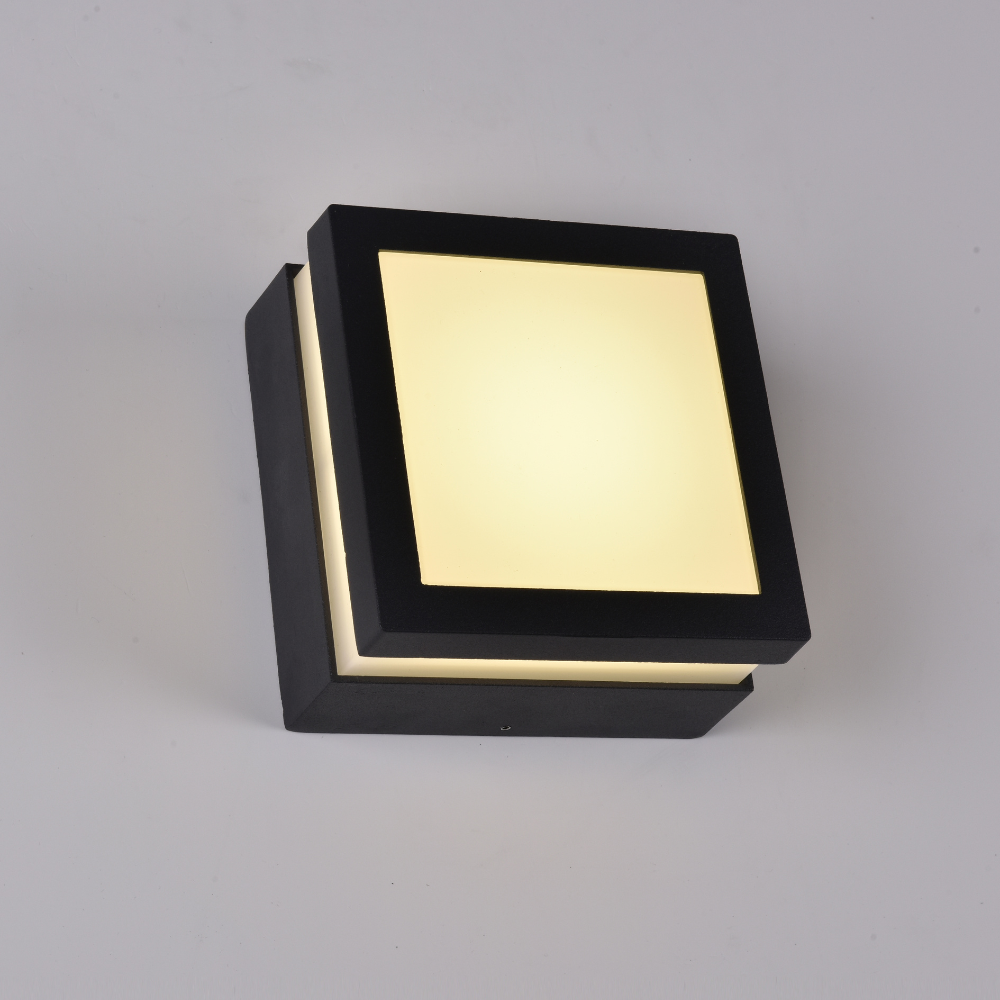 Aplique LED 2305 12W 1200LM 4000K 140*140*H85mm Cinza IP54 LED7