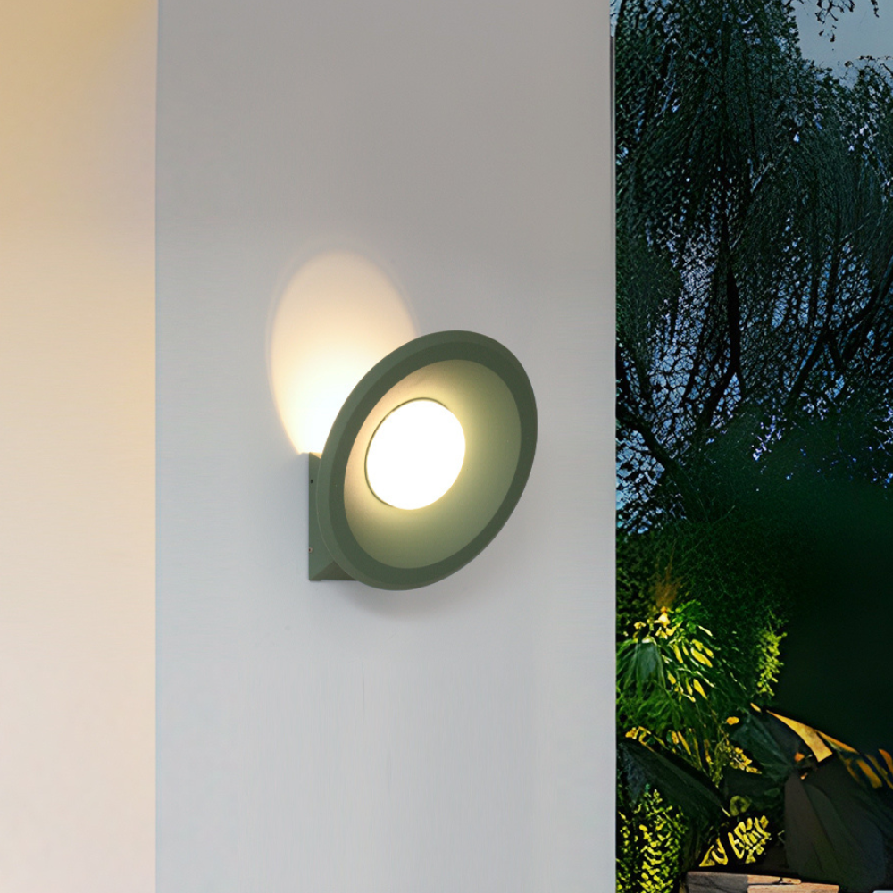 Aplique de Parede LED Redondo Verde 12W 1200LM 3500K IP20 LED7