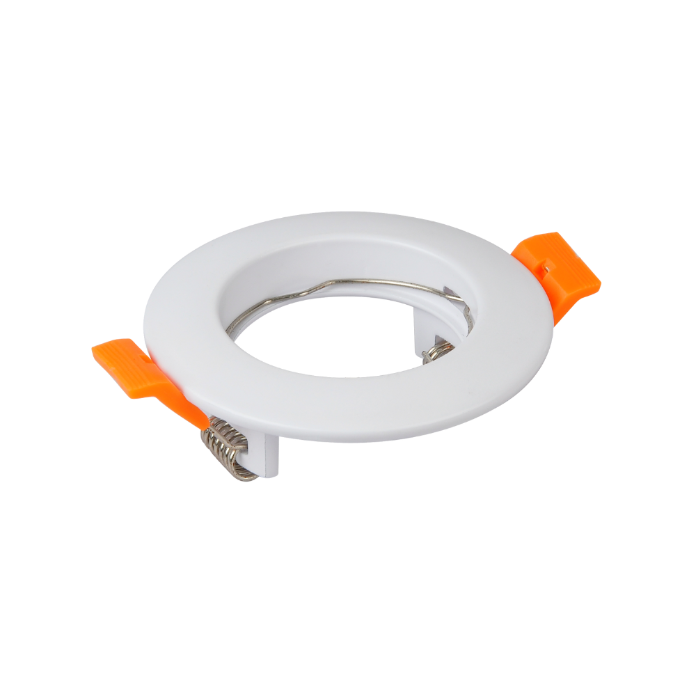 Aro Redondo Downlight Branco Fixo p/ Lâmpadas GU10 em Alumínio