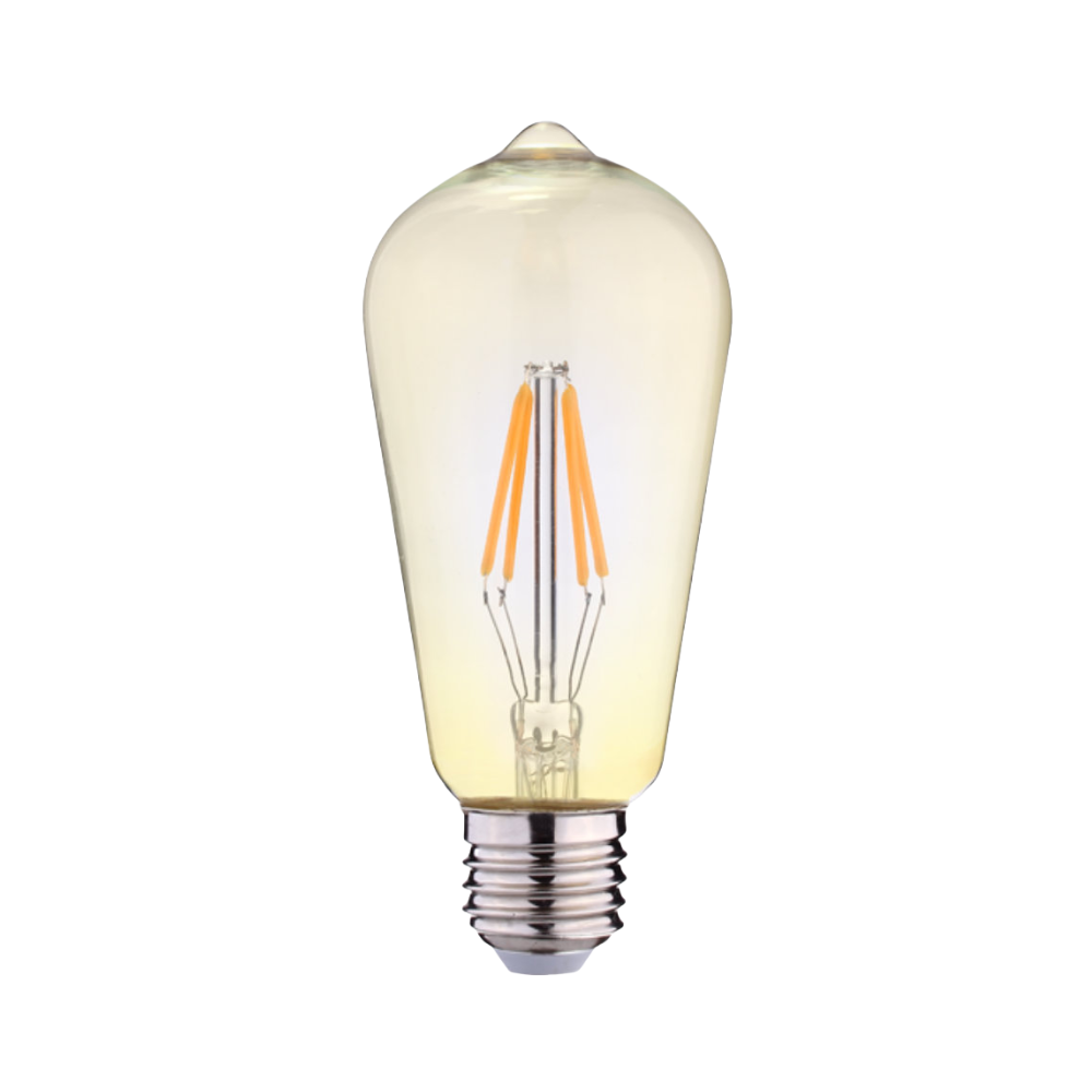 Lâmapda LED Filamento EDISON AMBAR ST64 E27 6W 600LM 2200K 360º Ø64 * H143MM