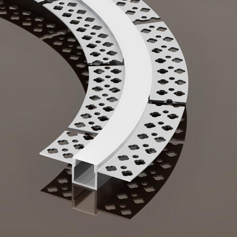 Perfil/ Calha de Alumínio Flexível com Difusor 2M P/ Embutir LED7