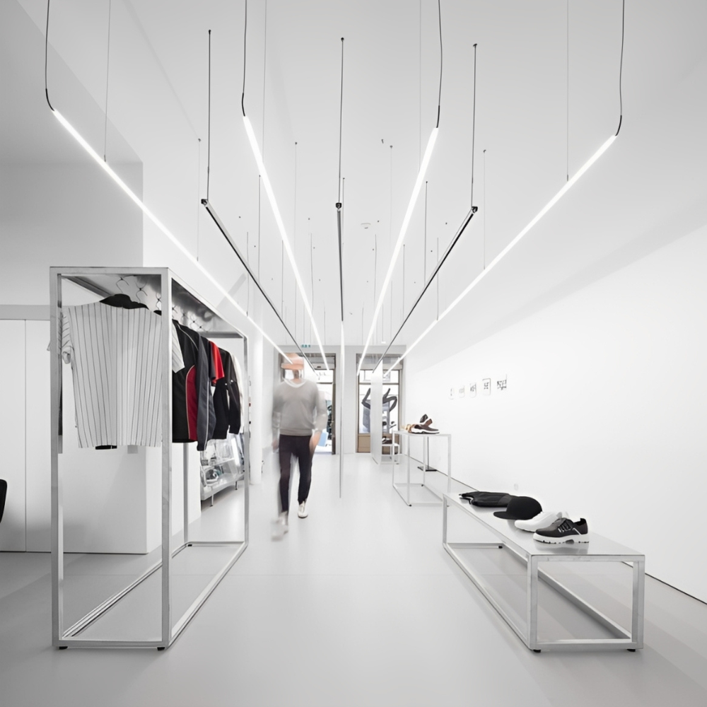 Calha Alumínio de Suspensão Redondo Para Fita LED Com Difusor 2 Metros