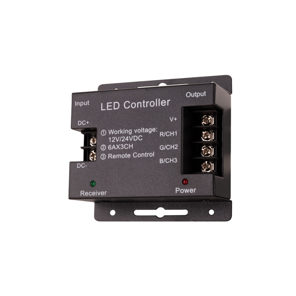 Controlador Dimável Para Fita 12V-24V 3K/4K/6K/RGB Com Touch Bar LED7