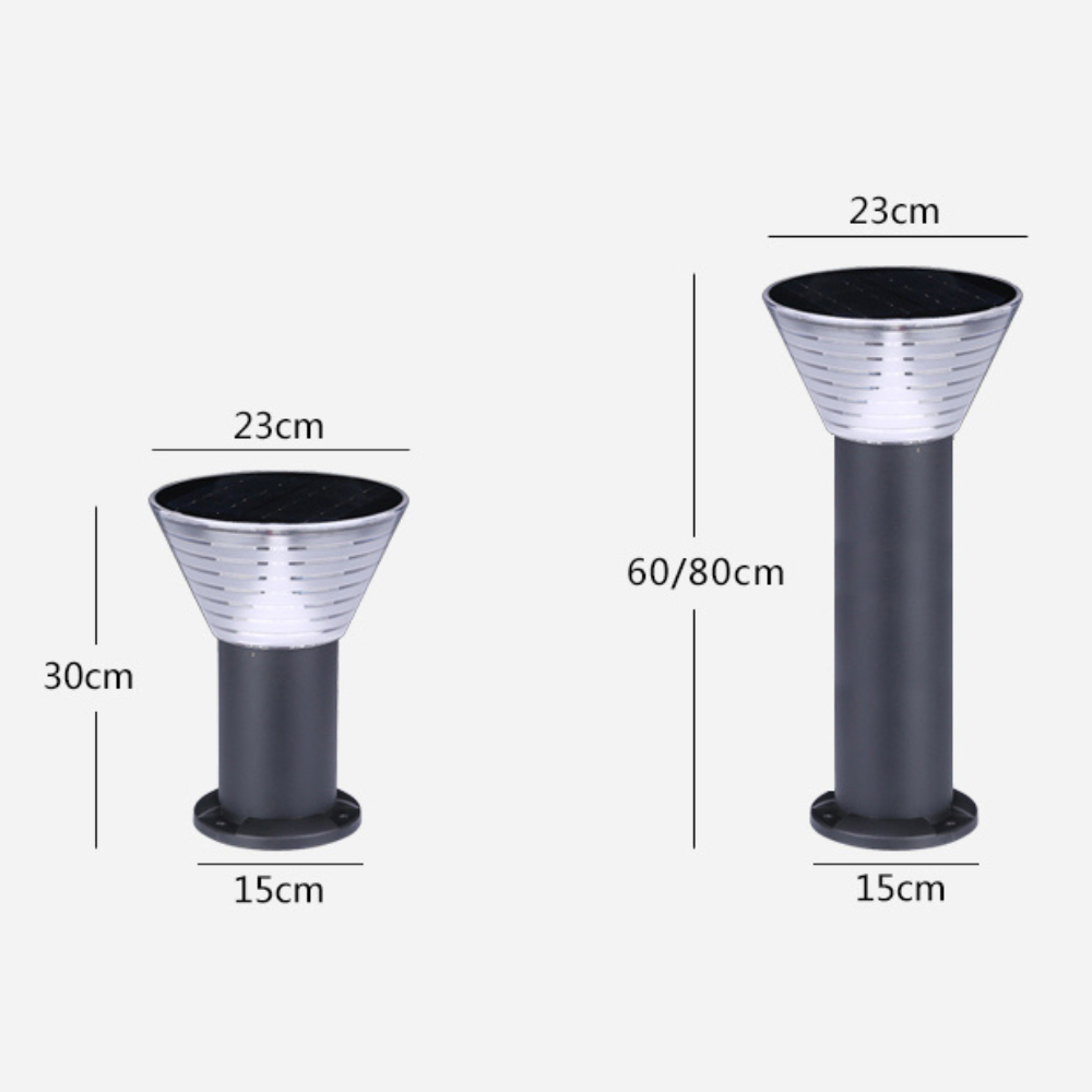 Pimenteiro Solar LED 2,5W 3000K/4000K 325LM 60CM IP65 - iLed7.com