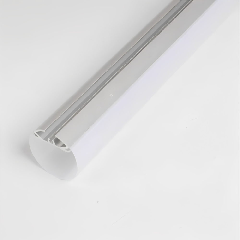 Calha Alumínio de Suspensão Redondo Para Fita LED Com Difusor 2 Metros