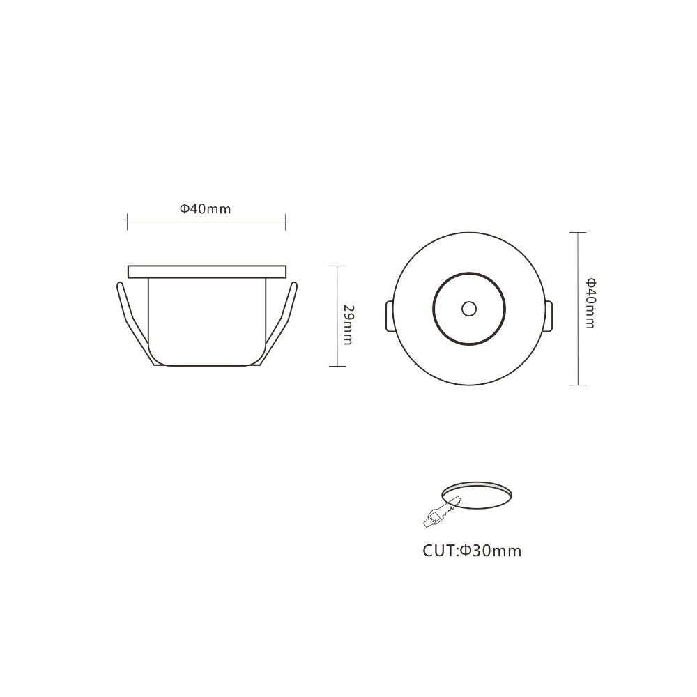 Balizador LED L3 3W 250lm COB OSRAM IP20 ARO BRANCO - iLed7.com