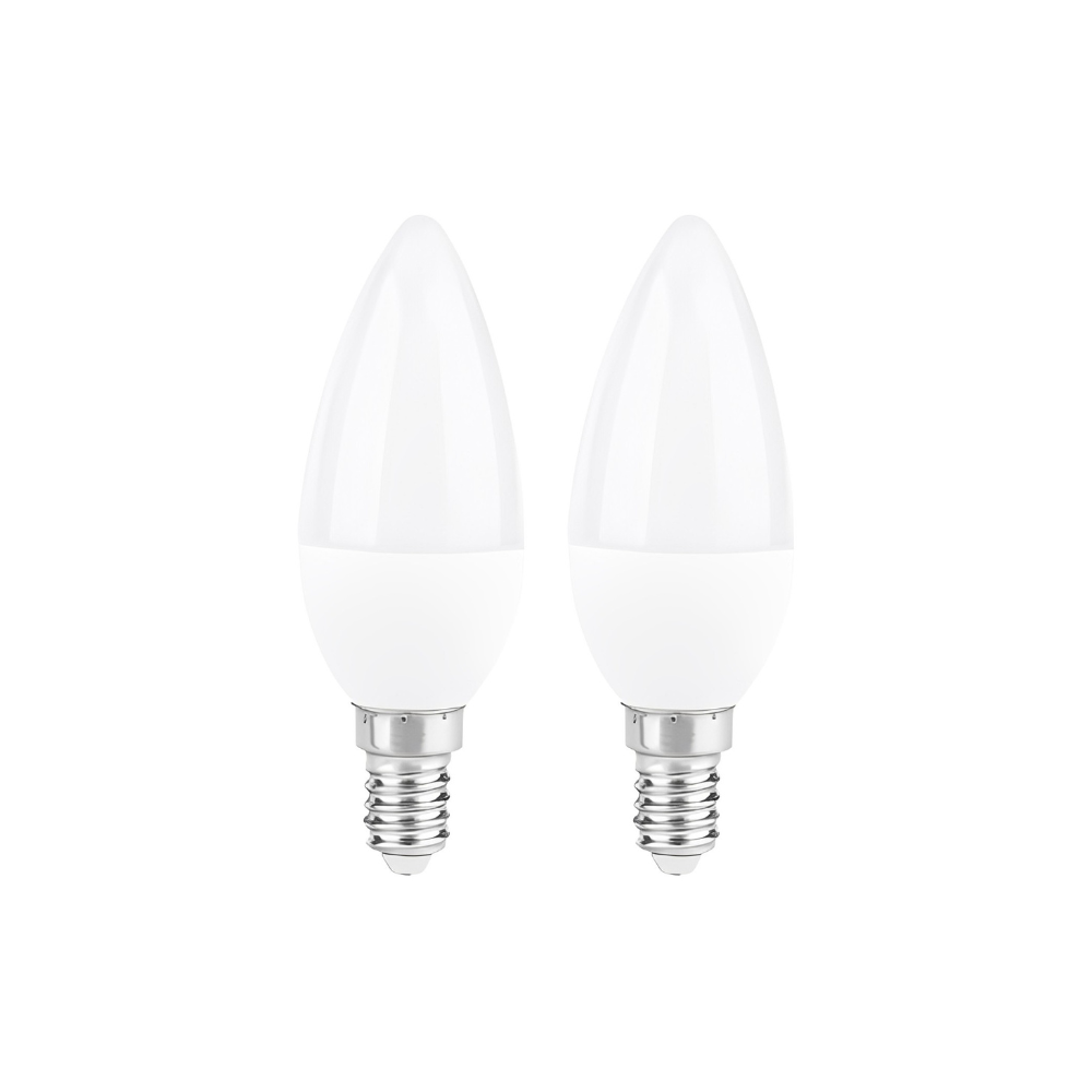 KIT DE 2 LÂMPADAS LED C30 E14 6W 470LM 3000K/4000K - iLed7.com