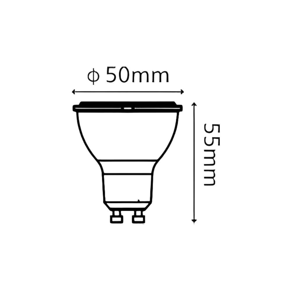 KIT DE 2 LÂMPADAS LED GU10 7W 510LM 3000K/4000K/6000K - iLed7.com