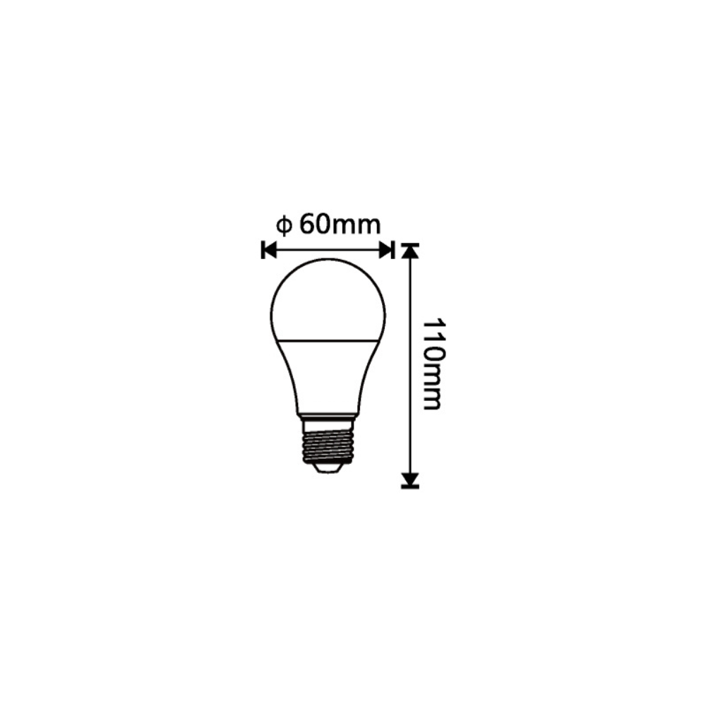 LÂMPADA LED E27 10W 800LM 3000K/4000/6500K 240º IP20