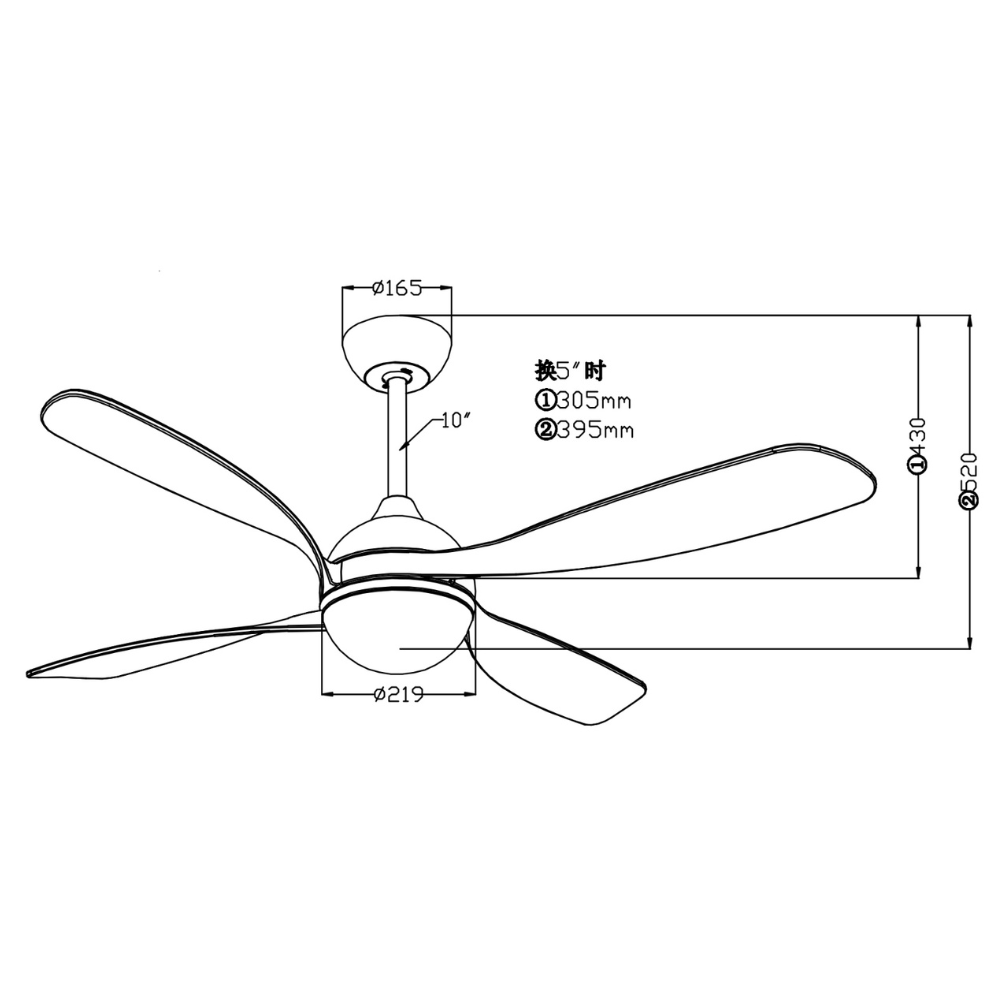 VENTILADOR LED PRETO 35W CCT C/ COMANDO LED7