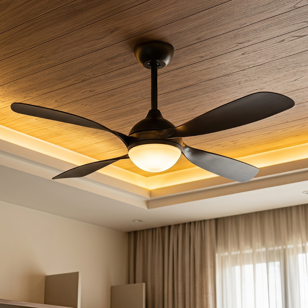 VENTILADOR LED PRETO 35W CCT C/ COMANDO LED7