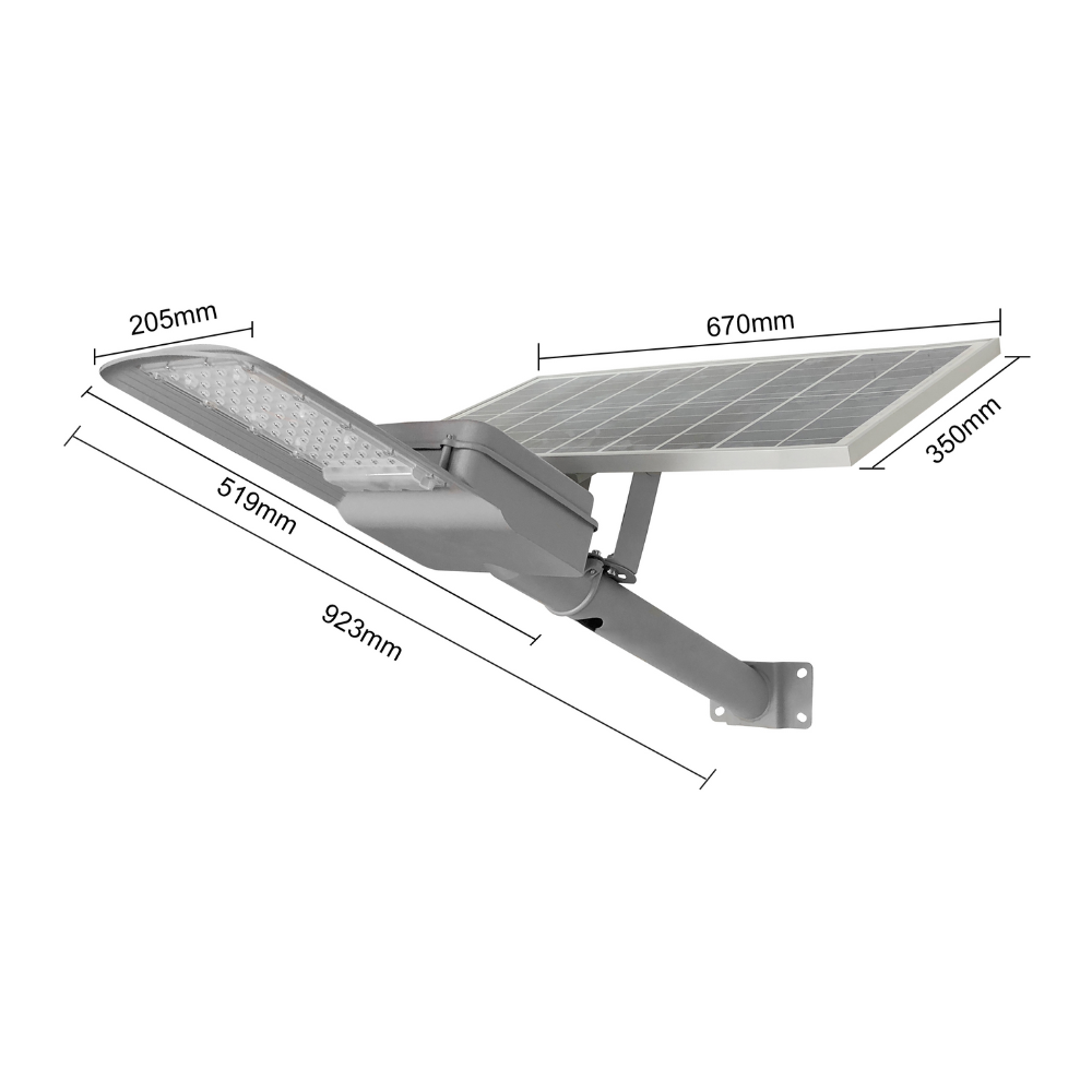 Projetor Solar LL606 200W 6000K 2400LM C/ Sensor de Luminosidade - iLed7.com