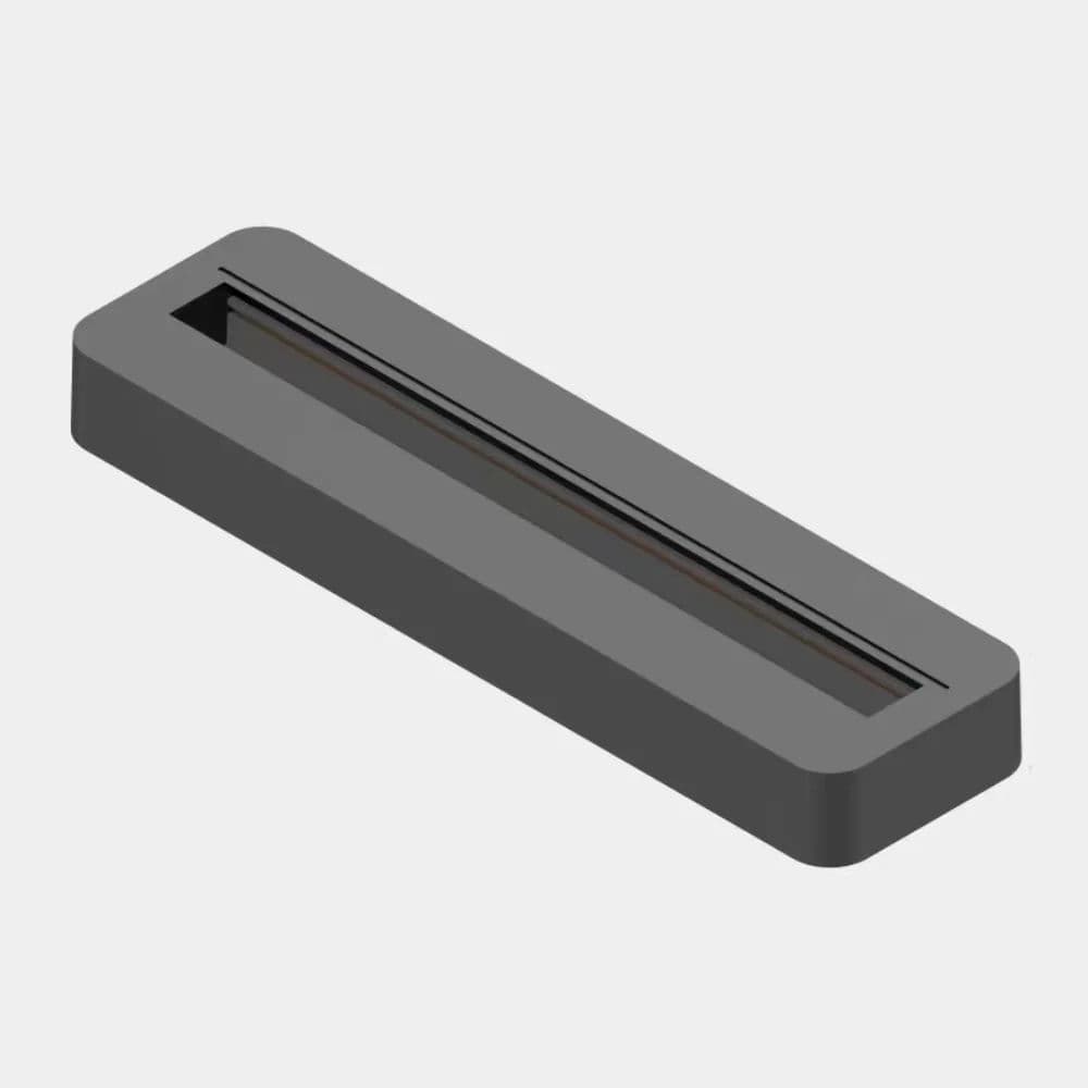 Base Saliente Retangular Preta Para Projetor de Calha Monofásico IP20 LED7