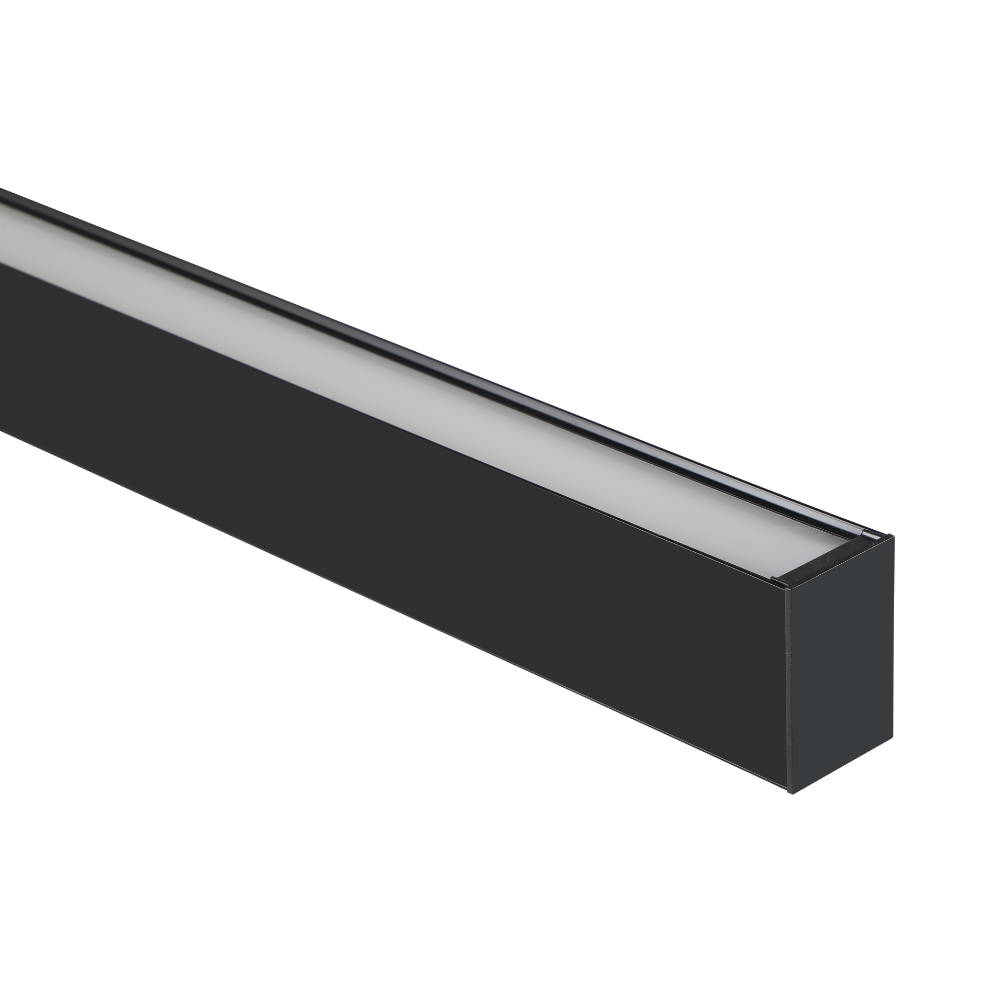 RÉGUA LED PARA ESCRITÓRIO SEM CABO DE SUSP. PRETA 48W 4800LM CCT 1,20M IP20