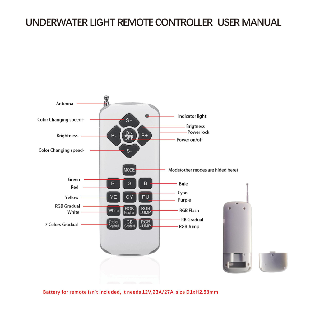 FOCO LED P/ PISCINA 12V 24W RGB IP65 LED7