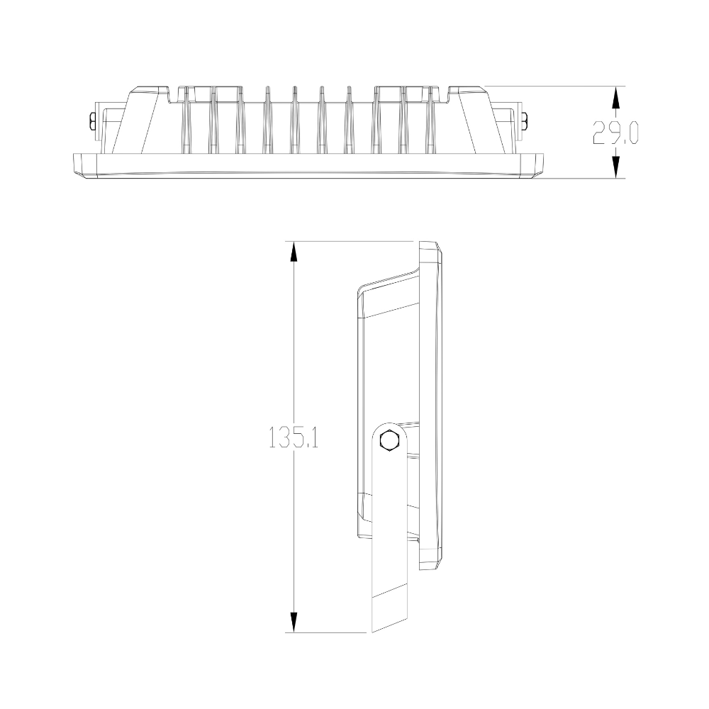 Projetor Exterior FL7 Preto 30W 2700lm IP65 LED7