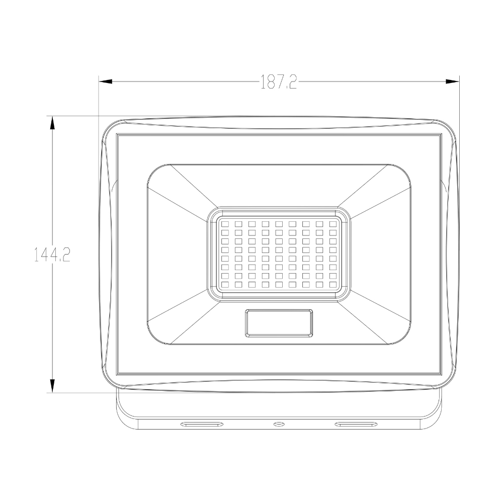 Projetor Exterior FL7 Preto 50W 4500lm IP65 LED7