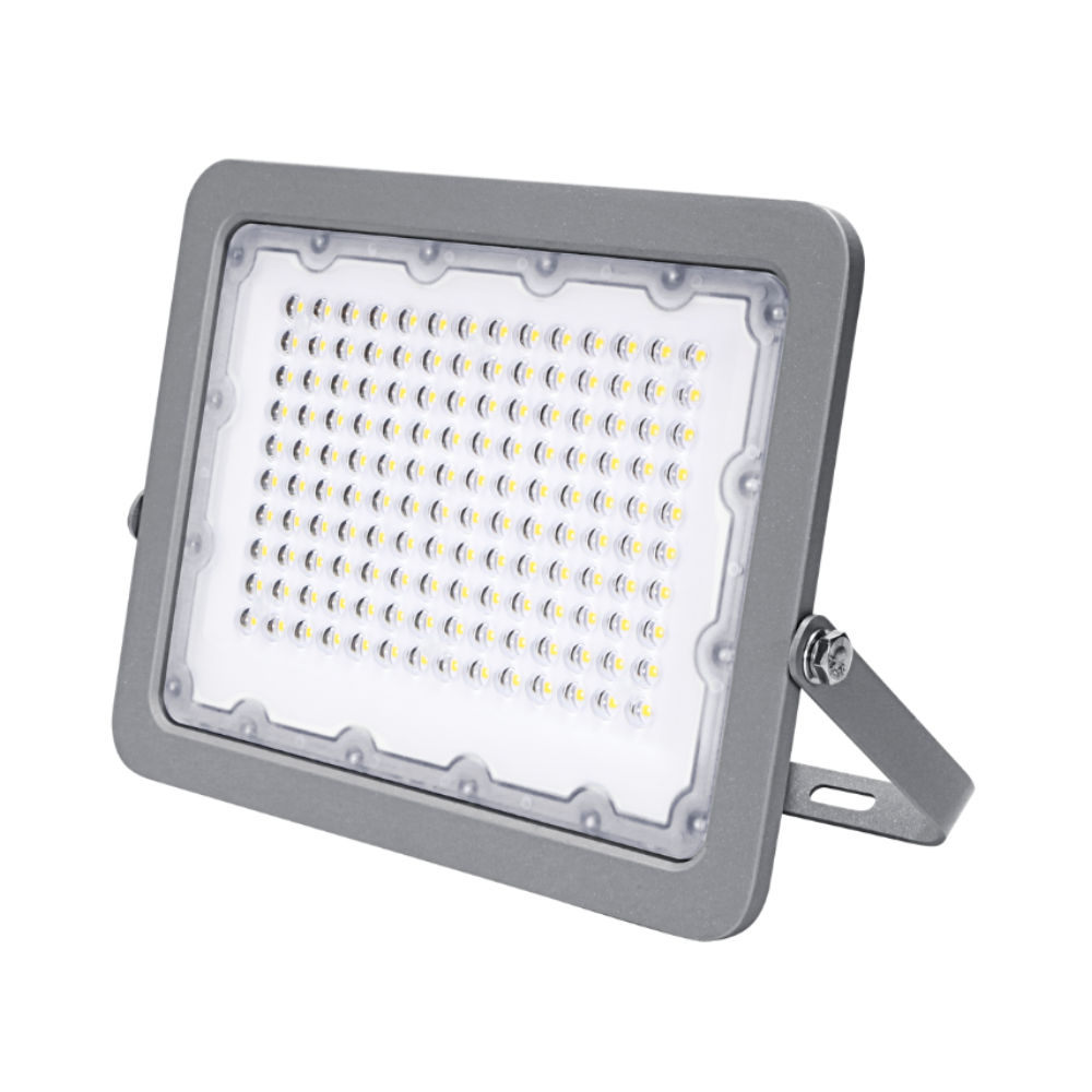 PROJETOR LED EXTERIOR FL9 CINZA 100W 9000LM IP65 LED7