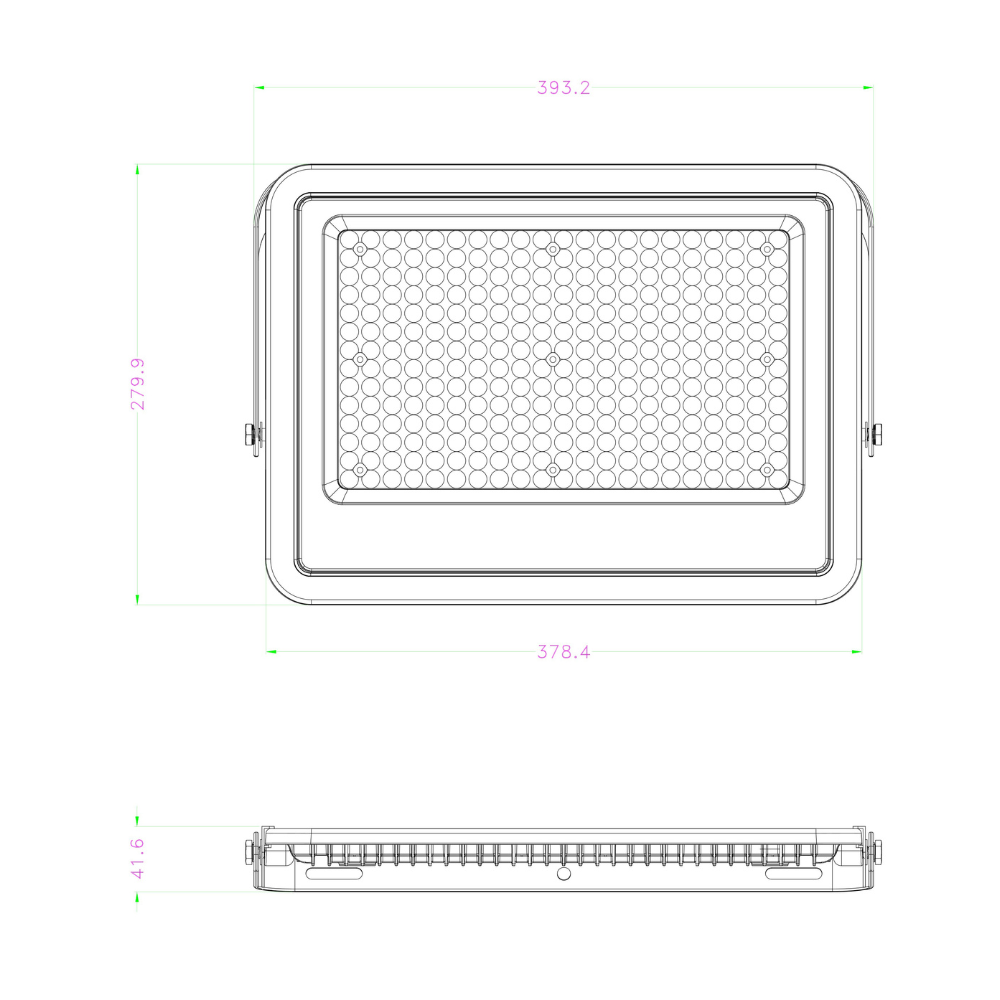 PROJETOR LED EXTERIOR FL9 CINZA 200W 18000LM IP65 LED7