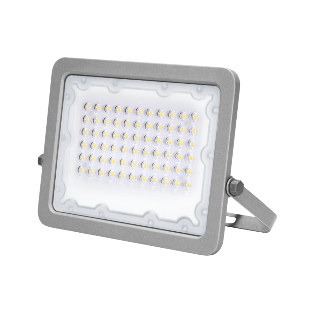 PROJETOR LED EXTERIOR FL9 CINZA 50W 4500LM IP65 LED7