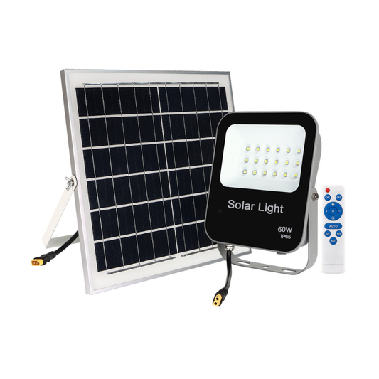 Projetor LED Solar c/ Painel Solar 60W 800LM C/ Comando Bridgelux IP65 LED7