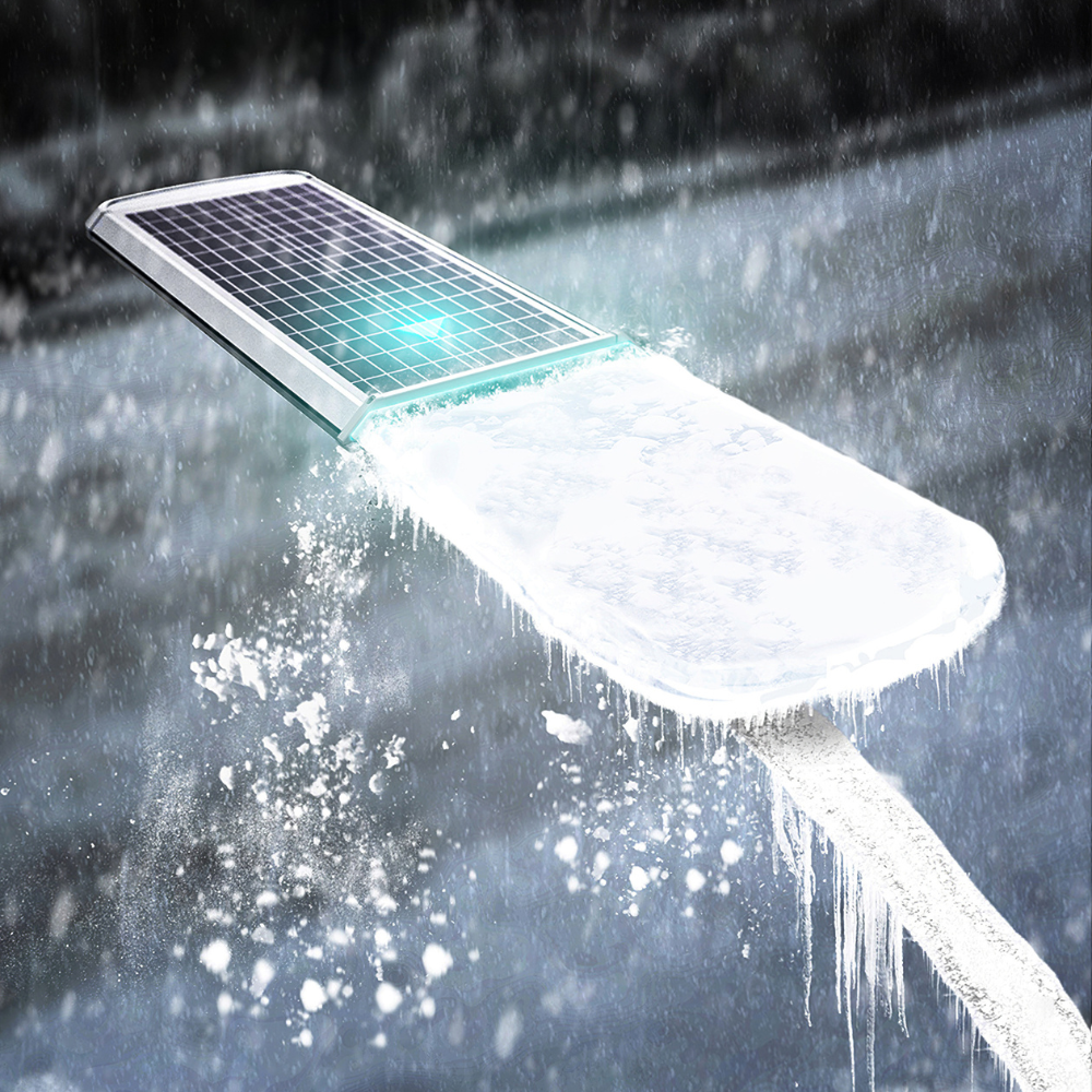 Projetor Solar Público SLL-73 3000K 60W 6000LM Limpeza Automática IP65 - iLed7.com