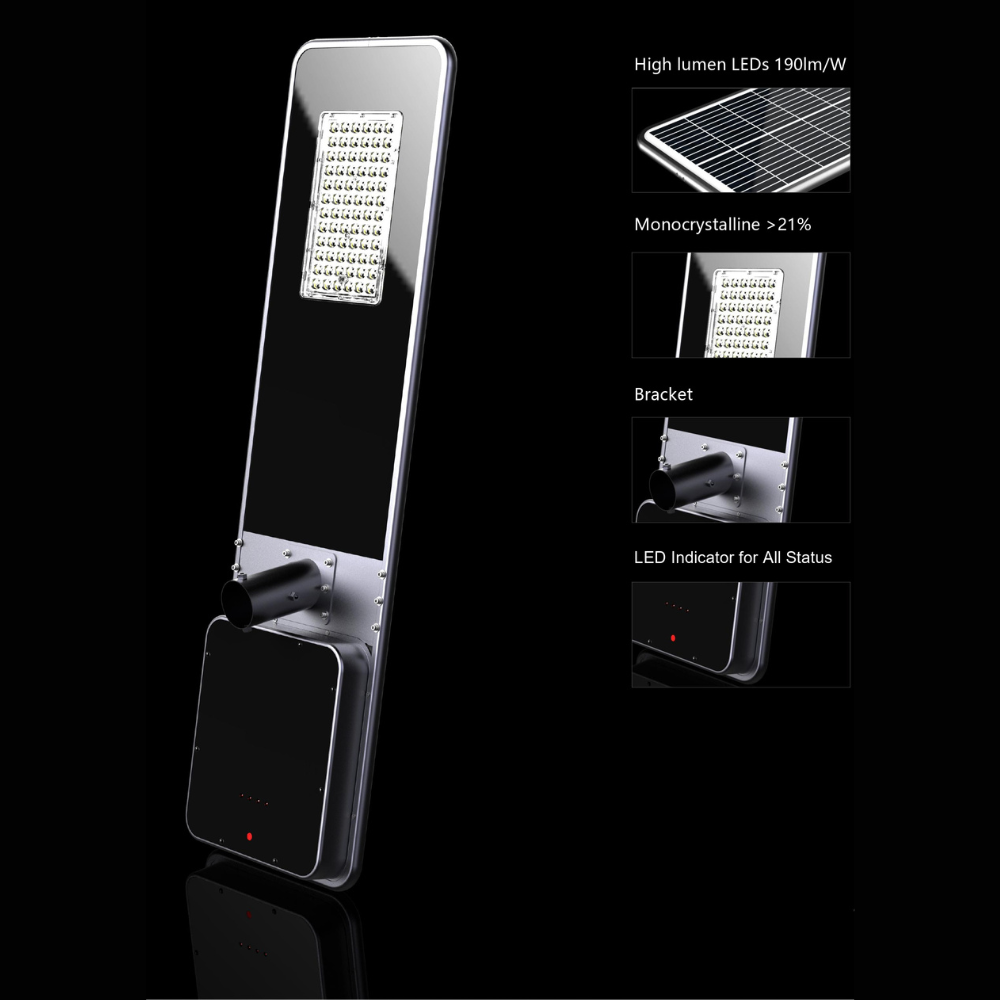 Projetor Solar Público SSL-96 3000K 60W 6000LM IP65 - iLed7.com