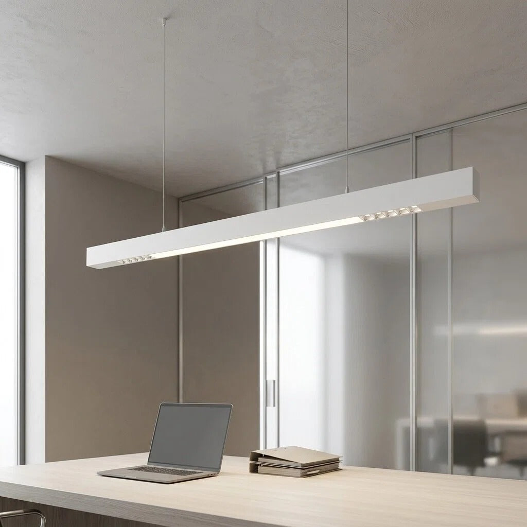 Régua/Barra Linear LED 40W 3200LM 4000K 1,2M C/ Leds Expostos Chip OSRAM P/ Escritório