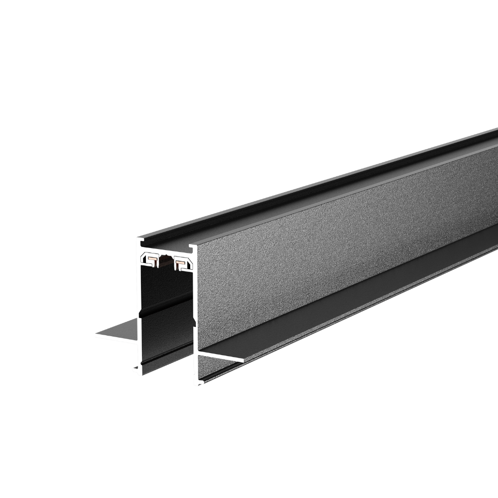 Calha V23 Sistema Magnética Preta Encastrar 1M/2M - iLed7.com