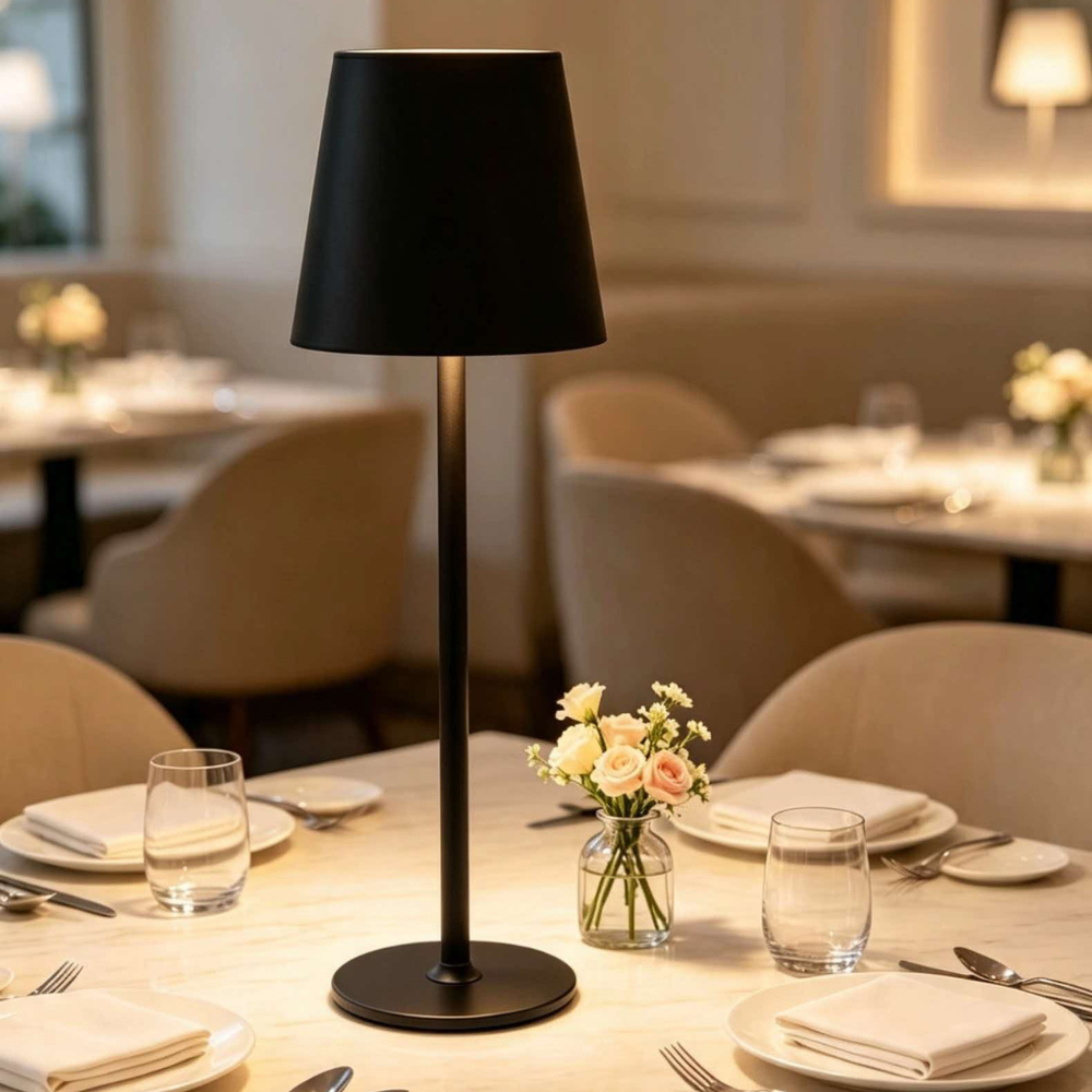 Candeeiro LED de Mesa 2W Preto CCT Recarregável LED7