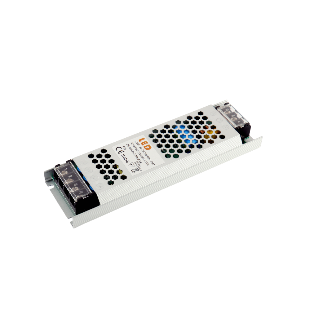 Driver/Transformador Slim P/ Fita LED 24V 2,50A 60W IP20