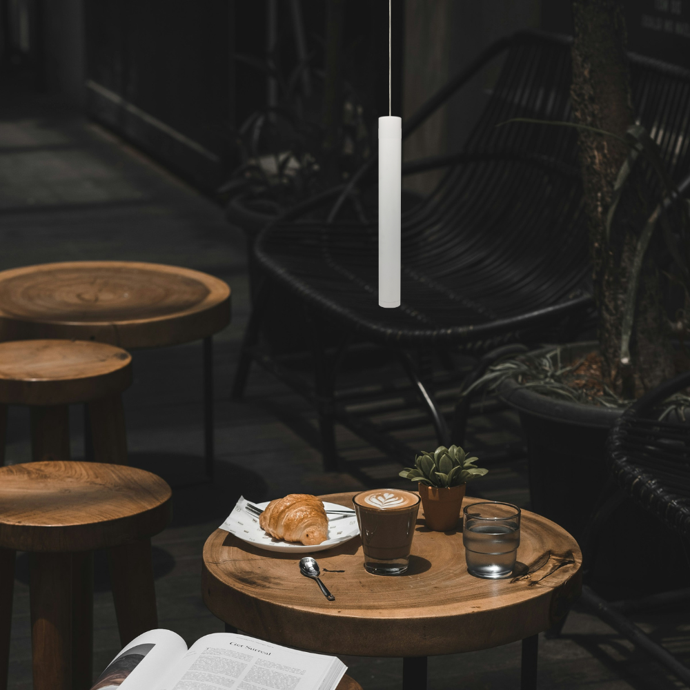 Candeeiro de Suspensão Tubular Branco P/ Gu10 Mini IP20 LED7