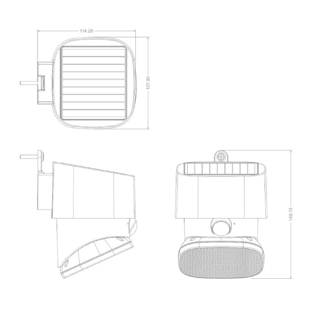 Aplique Solar C/ Sensor SWL-12 20W 4000K 2000lm IP65 - iLed7.com