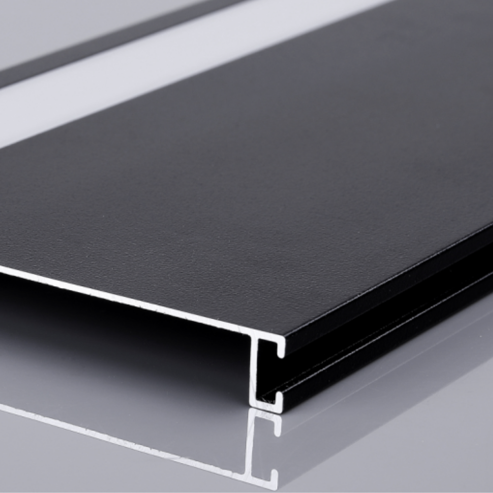 Perfil de Alumínio Retangular Fino c/ Tampa T100 2Metros p/ Fita LED - iLed7.com
